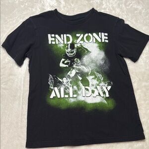 The Children's Place Black and Green Football Graphic Tee